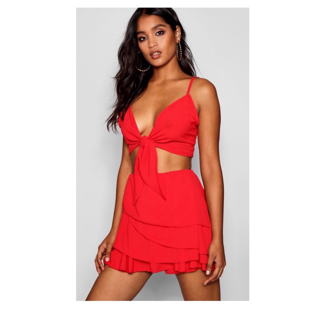 Frill Skort Tie Top Co-ord set